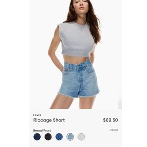 Aritzia Levi’s Ribcage short in Bernal Frost